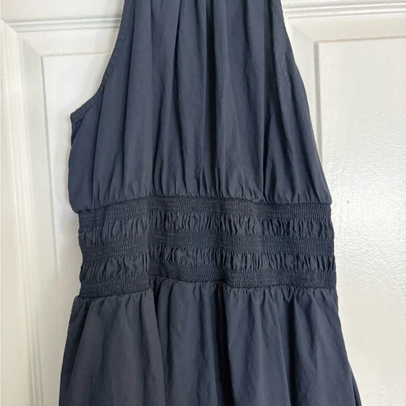 Women’s navy blue midi dress size medium - Picture 3 of 5